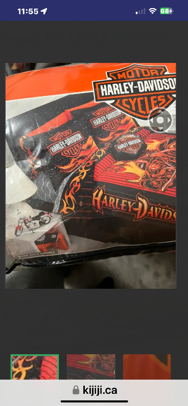 Harley Davidson Bed Comforter in Bedding in Peterborough - Image 3