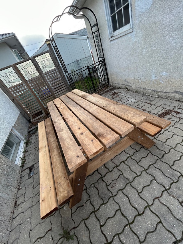 6ft Pressure Treated Picnic Table Patio & Garden Furniture Winnipeg Kijiji