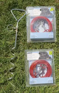 Dog tie-out cable