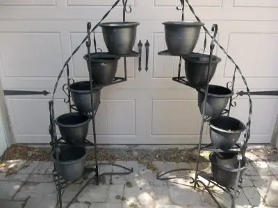 2 Metal Plant Stands, View more