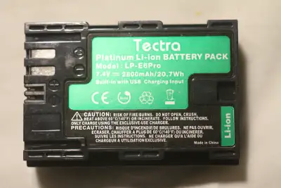 New Tectra Lp-E6 Platinum Li-ion High Output Camera Battery, View more