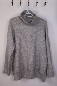 H&M Grey Oversized Turtleneck Large Sweater