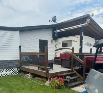 Cabin (not House) for SALE (not rent) with 32 Foot Travelaire Trailer (also comes with Dock for boat...