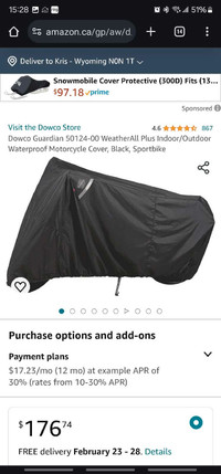 Dowco Guardian all weather motorcycle cover