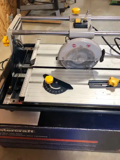 7” sliding wet tile saw, View more