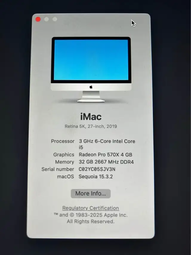 27 iMac Apple Computer | 1TB HDD | Radeon Pro 570X | 32GB RAM | in Desktop Computers in Kingston - Image 4