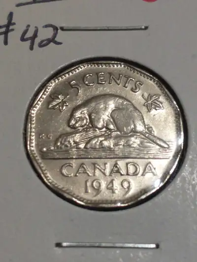 Beautiful 1949 Canada George VI nickel KM#42, View more
