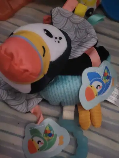 Infantino Go Gaga! Collection Jittery Parrot Bird Baby Toy. , View more