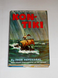KON-TIKI by Thor Heyerdahl - 1950 Book Club Edition hardcover