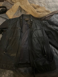 Danier leather bomber jacket 