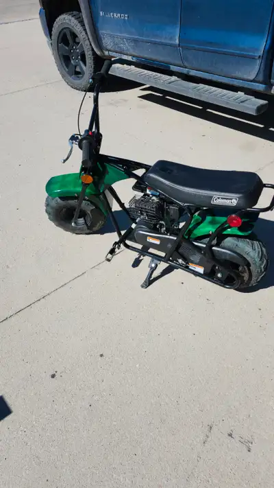 100cc coleman minibike with custom paint job. Barely ridden bought a year and a half ago, daughter n...