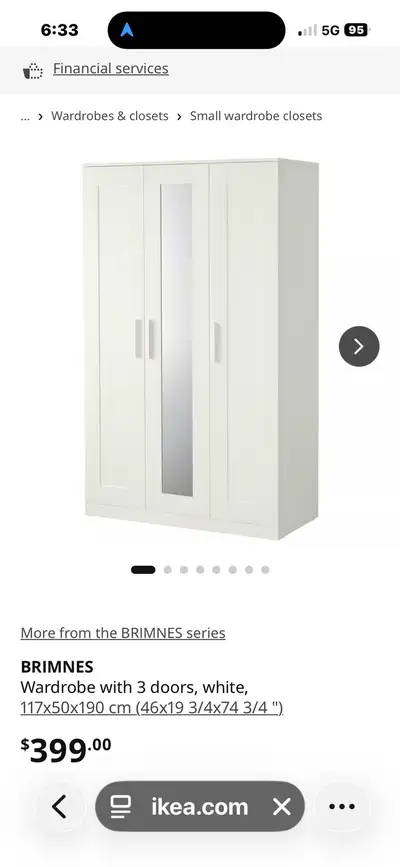 IKEA BRIMNES Wardrobe, View more