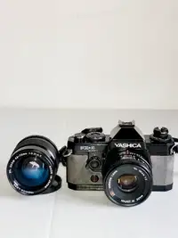 Yashica  FX-D Quartz 35mm Film Camera W/ 50mm & 42-75mm Lenses 