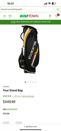 Brand new in box cobra x vessel golf bag