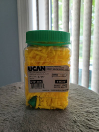 UCAN Yellow Plastic Plug 1000pcs 4-8 x 7/8"