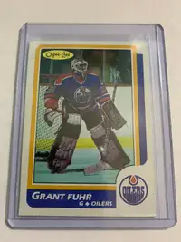Grant Fuhr 1986-87 #56 O-Pee-Chee Hockey Card Edmonton Oilers