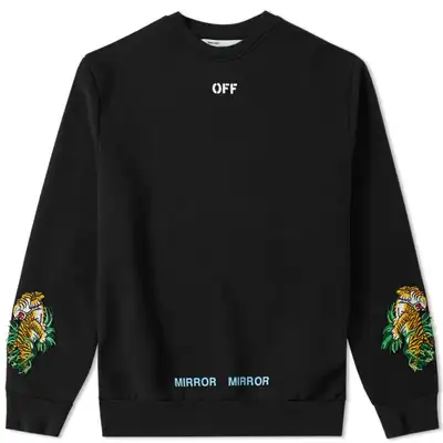 OFF-WHITE (Size XS) Tiger Sleeve Black Crewneck, View more