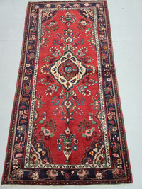 Twin vintage authentic Persian/Hamadan area rugs (40” x 82”)