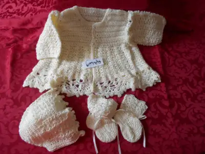 BRAND NEW HAND CROCHETED BABY OUTFITS, View more