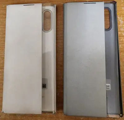 Used Genuine Samsung Galaxy Note 10+ Smart Clear View Cover Grey - $10 White -$10