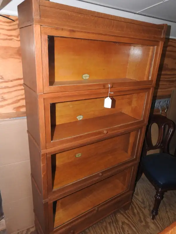 antique mission style barrister bookcase 4 large levels / drawer in Bookcases & Shelving Units in Hamilton - Image 9