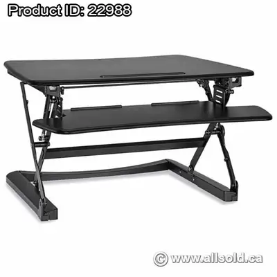 35" Black Adjustable Sit Standing Desktop Riser, View more