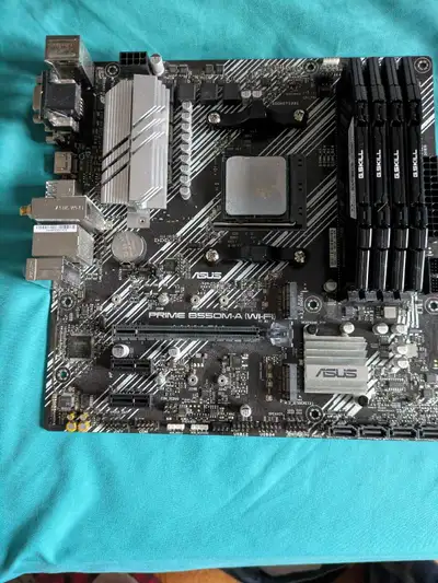 motherboard with AMD CPU and ram , View more