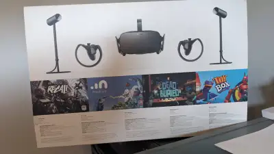 Oculus Rift . Virtual Reality . Headset , Sensors 2, Touch Controllers Pair left-right. Like New: Ba...
