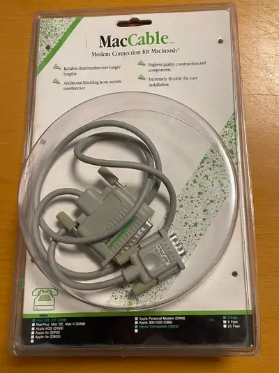 Vintage Macintosh 128/512 Serial Cable (New!), View more
