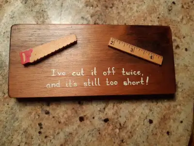$10.00 ~ Vintage Funny Woodworker Plaque ~, View more