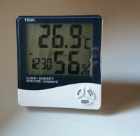 Three-in-One Thermometer Hygrometer Digital Clock/ Humidity