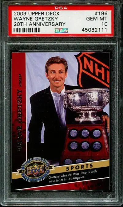 CARTE DE HOCKEY 2009 UPPER DECK  #196 WAYNE GRETZKY PSA 10 POP 1, View more