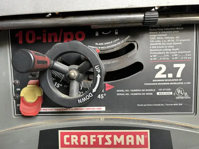 Master Craft Circular Bench Saw in Power Tools in Calgary - Image 3