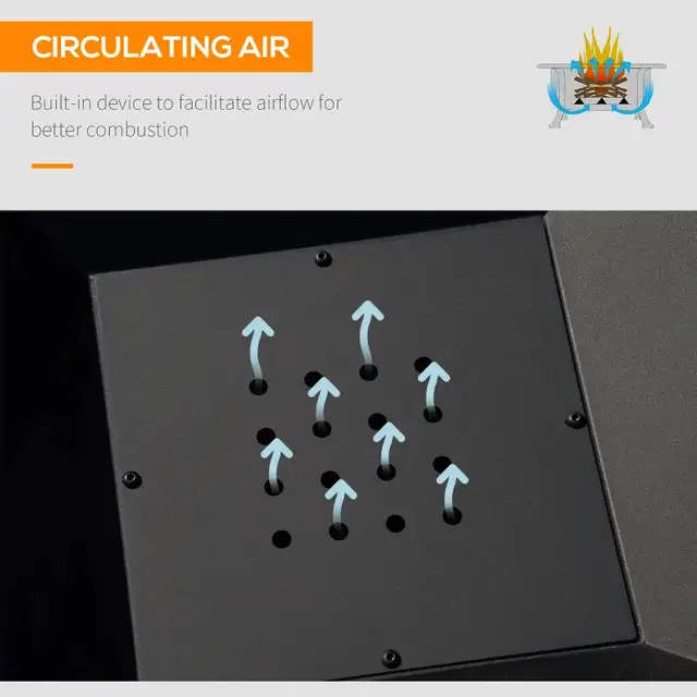 Wood Burning Portable Fire Pit, Outdoor Firepit with Cooking BBQ in BBQs & Outdoor Cooking in Markham / York Region - Image 7