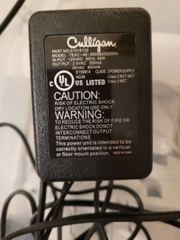 CULLIGAN WATER SOFTENER A/C POWER SUPPLY ADAPTER
