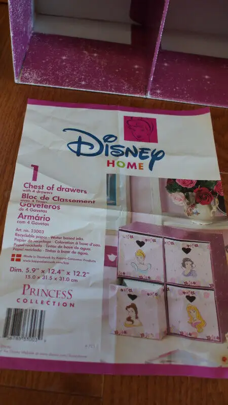 Disney Home Princess Collection Cardboard Chest of Drawers in Storage & Organization in Calgary - Image 2