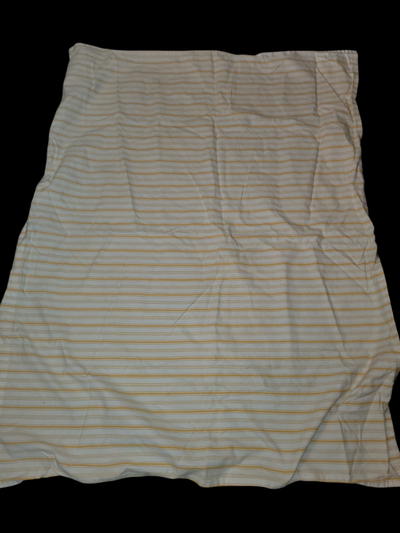 White & yellow striped curtain panel. Home decor. 45" L x 35" W. PLEASE read the ad carefully My nam...