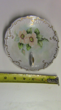 Hand Painted Signed Floral Porcelain Dish
