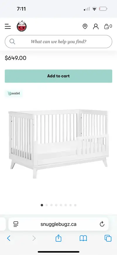 Hudson Babyletto Crib and mattress, View more