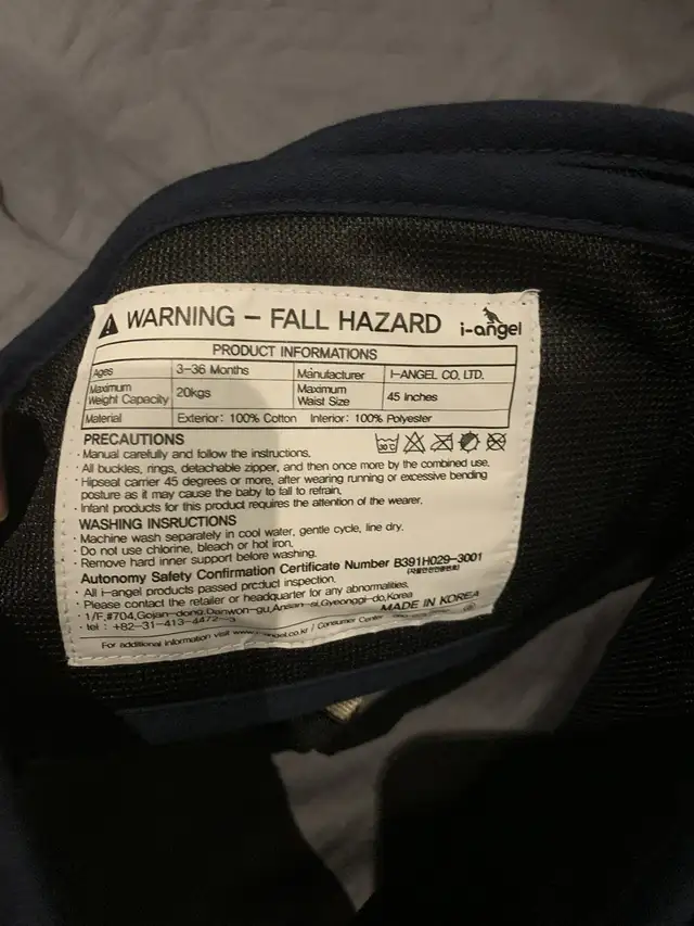 I-Angel baby hip seat + travel carrier made in Korea in Strollers, Carriers & Car Seats in City of Toronto - Image 6