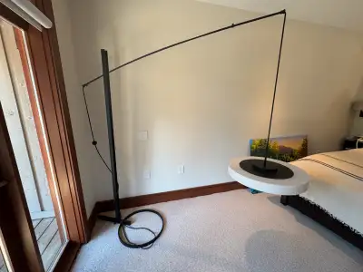 Hubberton Forge Disq Arc LED Floor Lamp, View more