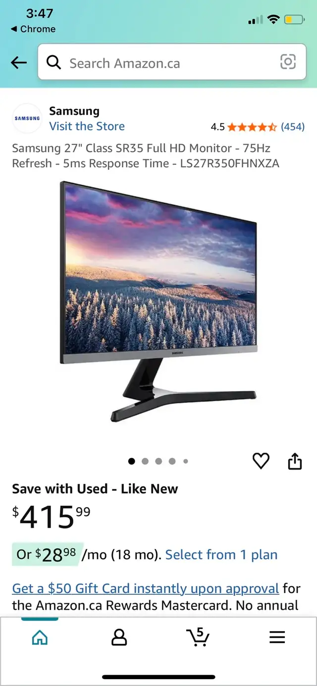Samsung 27" IPS LED Monitor SR35 Series - LS27R350FHNXZA in Monitors in City of Montréal - Image 3