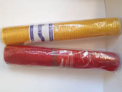 2 New Craft Mesh Rolls: Gold & Red, View more