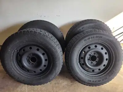 275/65 r18 Sailun WST2 LT winter tires on steel rims. Bought these winter of 22 for my 21 F150. Don'...