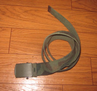 Vintage Army Military Camo Notchless Belt Max Size 38"