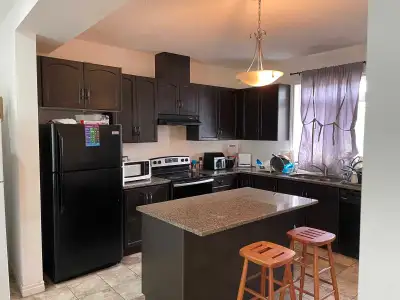 Room share washroom with another person . Share laundry, kitchen with others tenants. Address below....
