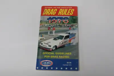 1976 NHRA drag racing rulebook. 102 pgs.
