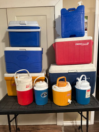 Camping Coolers and Water jugs