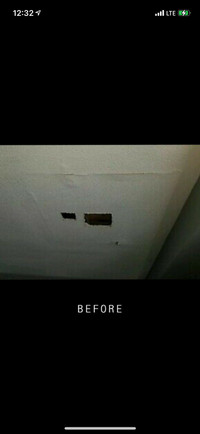 Ceiling Repair, Popcorn Repair, Drywall Repair, Water Damage