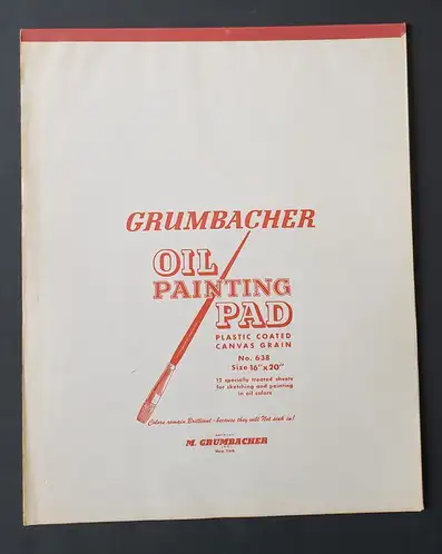 Grumbacher Oil Painting Canvas Pad with 9 Sheets 16 x 20 inches, View more